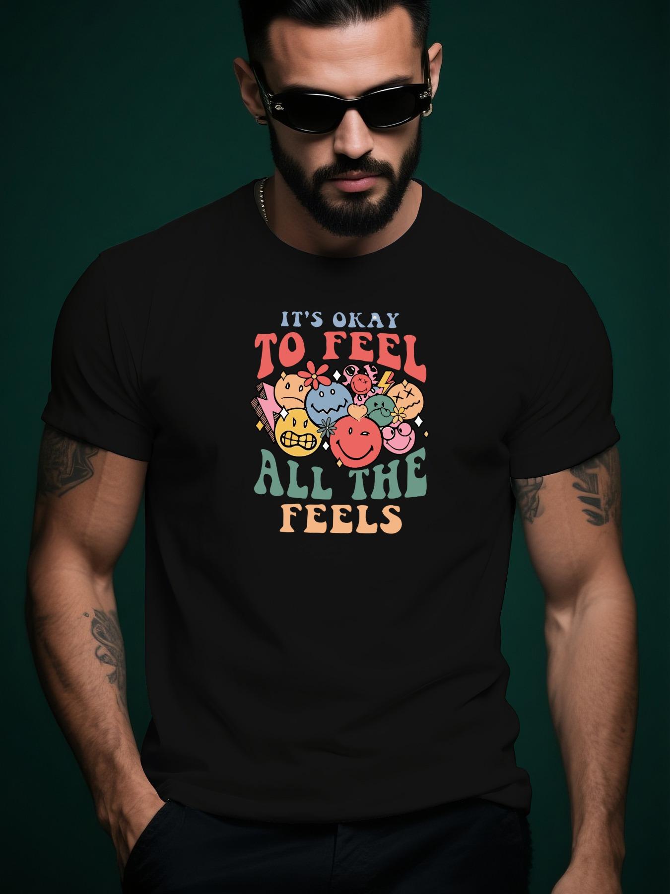 Summer Tshirt with  It S Okay to Feel All the Feels  Grap... XXXXL