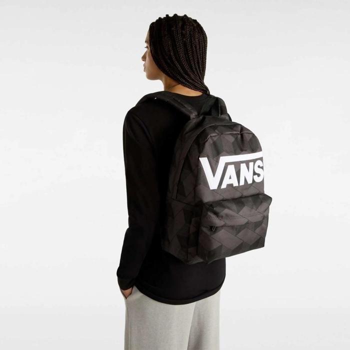 Sac À Dos - VANS - OLD SKOOL - Design Géométrique Noir - Confort Optimal - Durable