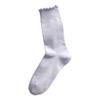 Women's Soft Pure Cotton Ruffle Edge Socks - Comfortable, Breathable, and Loose Fit