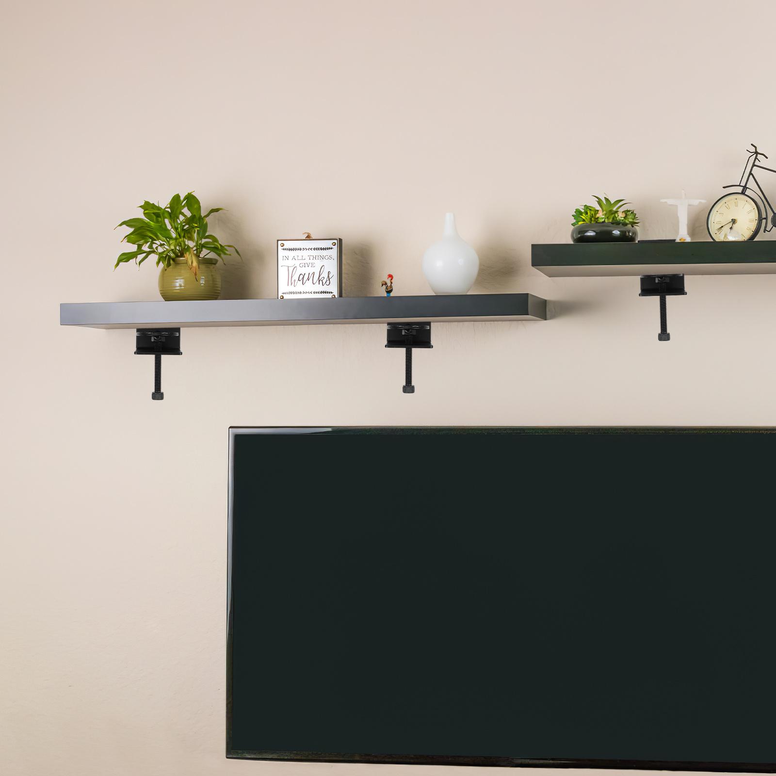 

2Pcs Heavy Duty Wall Mount Brackets Iron Floating Shelf Support Brackets Stable Shelf Mount for Home Decor and Storage other