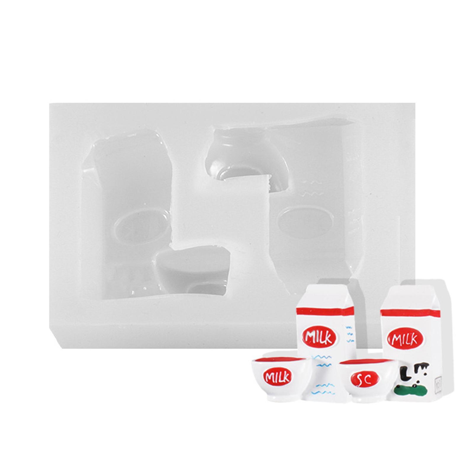 

DIY Craft Templates Mini Simulation Food/Drinks Casting Die Multifunctional Soft Silicone Stencil For Cake Decor Sugar