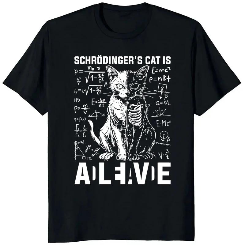 Physics Cats Graphic TShirt for Unisex Summer Unisex Women Casual Fashion Funny Breathable Tops Crew Neck Short Sleeve Tshirts
