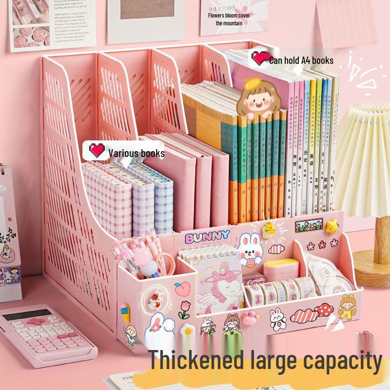 Desktop File Organizer and Document Holder Rack