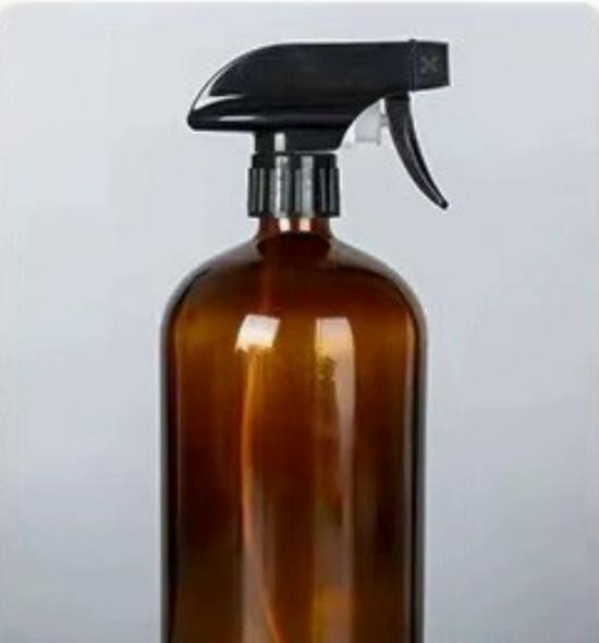Large Brown Glass Spray Bottle - Hand Sanitizer & Cosmetic Dispenser with Pump
