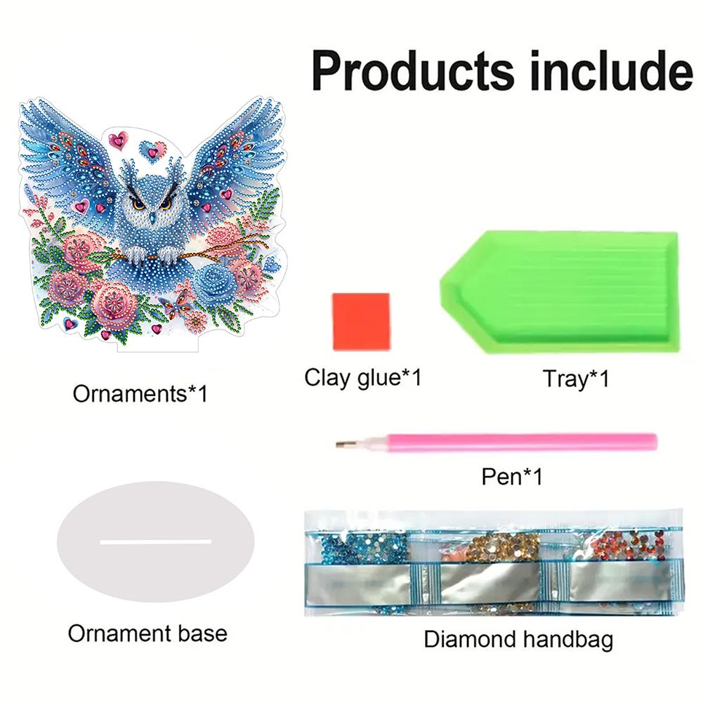 Round+Special Shape Desktop Diamond Art Kits Acrylic Diamond Painting Desktop Ornaments Kit for Home Office Desktop Decor