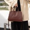 Tree Paste First Layer Cowhide Women's Bag Handbag Large Capacity Soft Leather Shoulder Bag Simple Fashion Messenger Bag New Bag