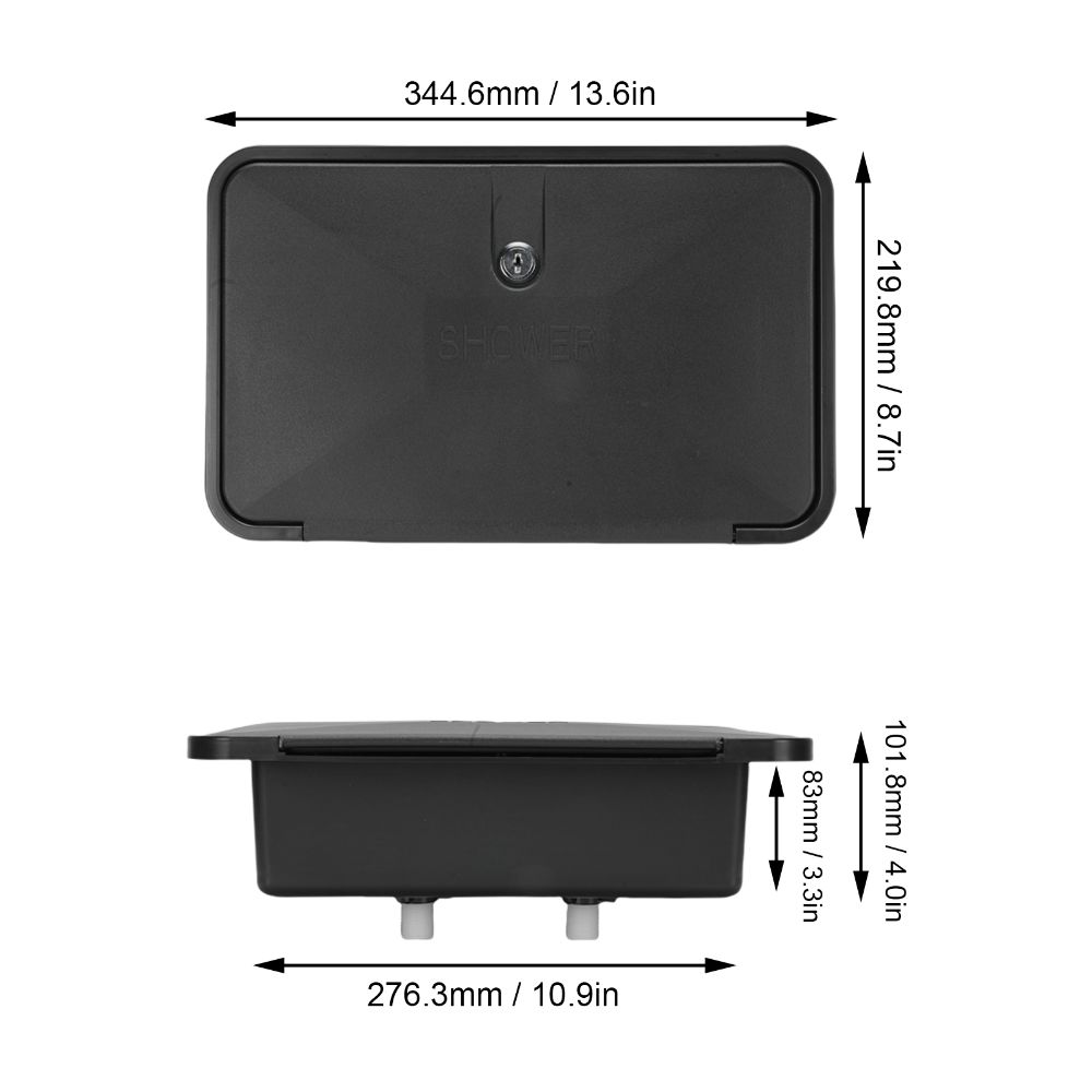 59.06 Inch Hose Exterior Shower Box Wall Mount Design Camper Shower Kit  For Camper Van