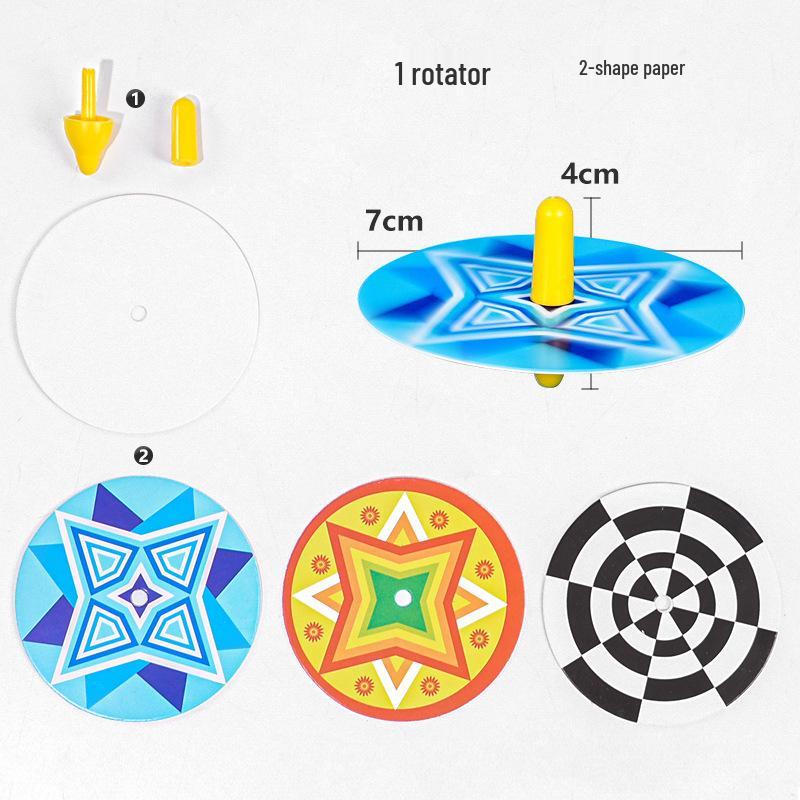 DIY Handmade Paper Gyroscope Kit: Visual Stop, Science Experiment, STEAM Teaching Aid