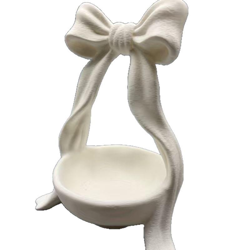 3D Printed Bow Ornament Tray: Postmodern Light Luxury Home Decor for a Girly Touch