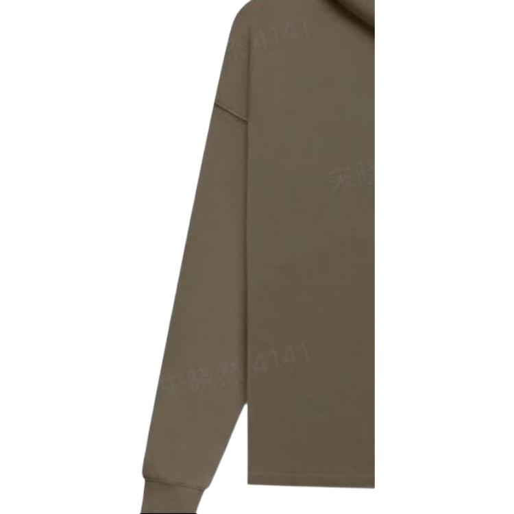Fear of God Essentials Fleece Hoodie With Logo Print Unisex Tops Mocha FOG-FW22-603