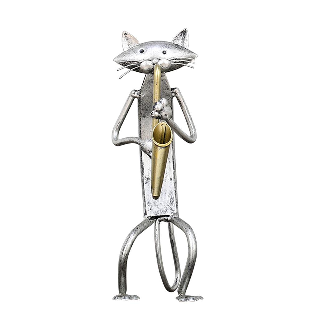 TOOARTS Metal Sculpture A Singing Cat Home Furnishing Articles Handicrafts