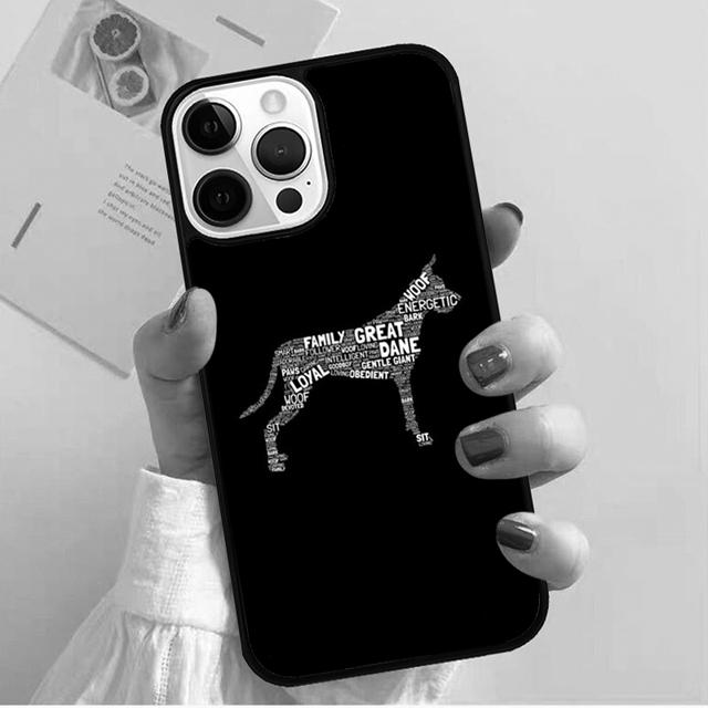 Great Dane Dog Puppy Phone Case Back Cover for iPhone 17 Air 16 15 14 13 11 12 Pro Max PlusS Shell Coque