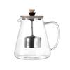 Stainless Steel Infuser Teapot Clear Borosilica Glass Filter Flower Tea Pot Heat Resistant Heated Container, Boiling Kettle Tool