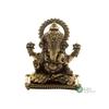 Pure Brass Ganesha Idol For Good Luck & Worship, Ganpati Hindu God Statue, Gold
