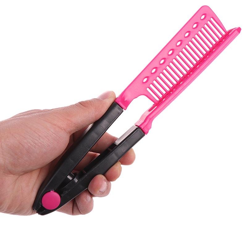 1X Straight Hair Comb Brush Tool For Dry Iron Hair Curl To Straight Hair Shaper