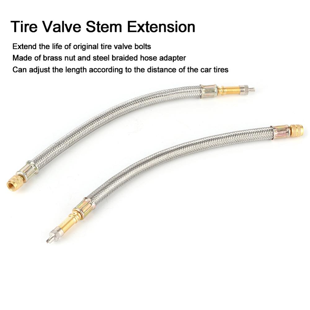 2PCS Brass Fitting Valve Stem Hose Adapter Valve Extension  Refill Air For Hidden Valves