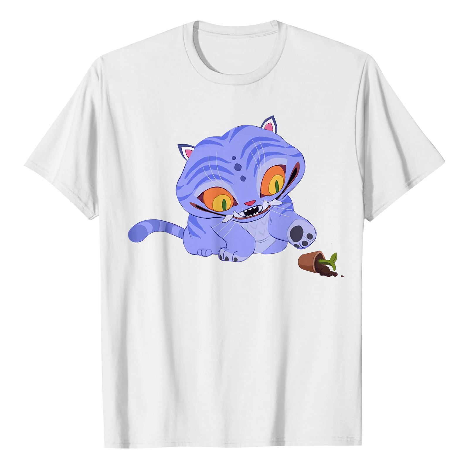 

Модная рабочая одежда с коротким рукавом и круглым вырезом, принтованные топы для женщин, летние топы S белый