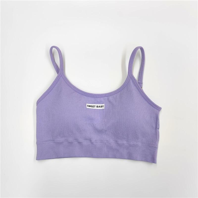 Høy midje Ermeløst Yoga Sett Kvinner Naken Følelse Racerback Sports-BH Treningsklær Todelt Sportsklær