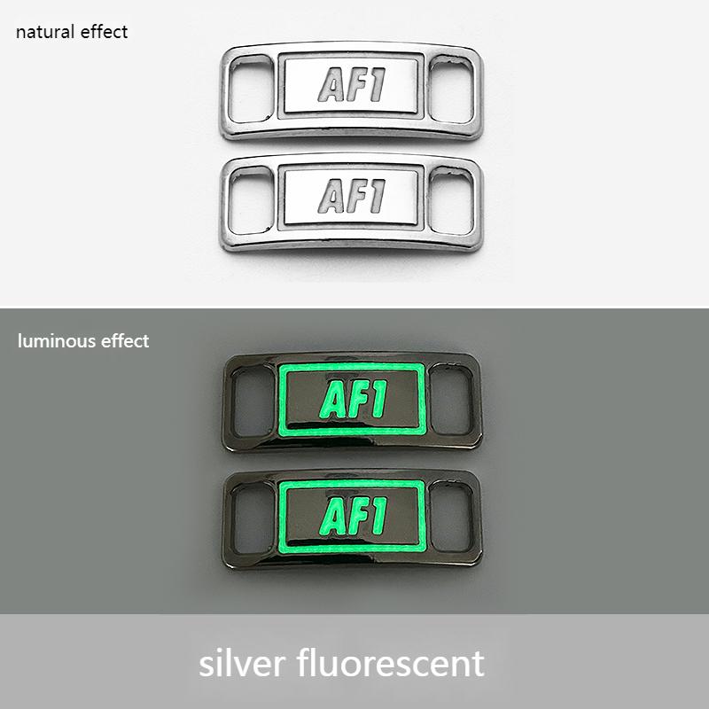 Luminous Shoelaces Buckle AF1 Glowing Metal Lock for Shoelace DIY Lace Shoe Footwear Decoration Sneaker Decorations Accessories