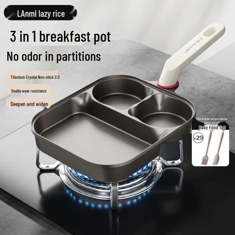 Lazy Rice 3-in-1 Titanium Non-Stick Breakfast Pan
