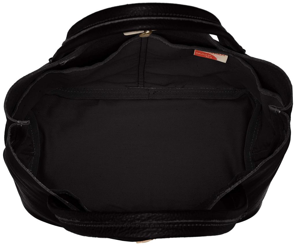 Laissez Faire Genuine Leather Pieza Semi-Shoulder Tote Bag, Women's, Black