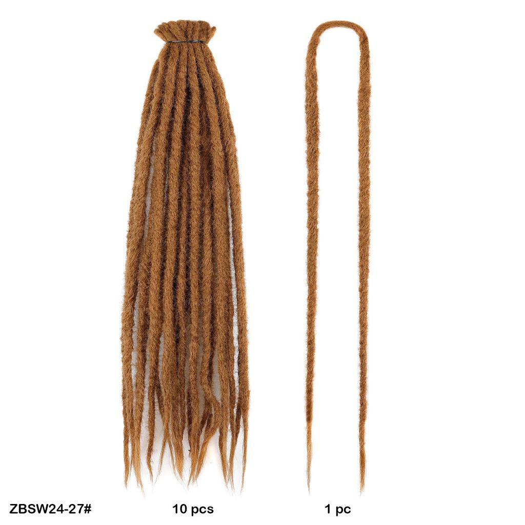 10 Stück/Lot Häkelhaar Dreadlock Doppel Afro Flechthaarverlängerung 24 Zoll Häkel-Box Braids Haar Synthetische Schwarze Zöpfe für Frauen