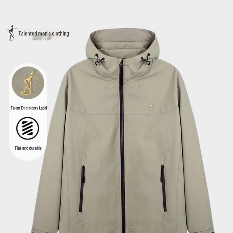 

TRIES Men s Hooded Windproof Water-Repellent Jacket 2XL