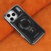 Magnetic Suction Leather Case for iPhone 17 Pro Max, 17 Air; Full Coverage, Drop-Proof Bracket.