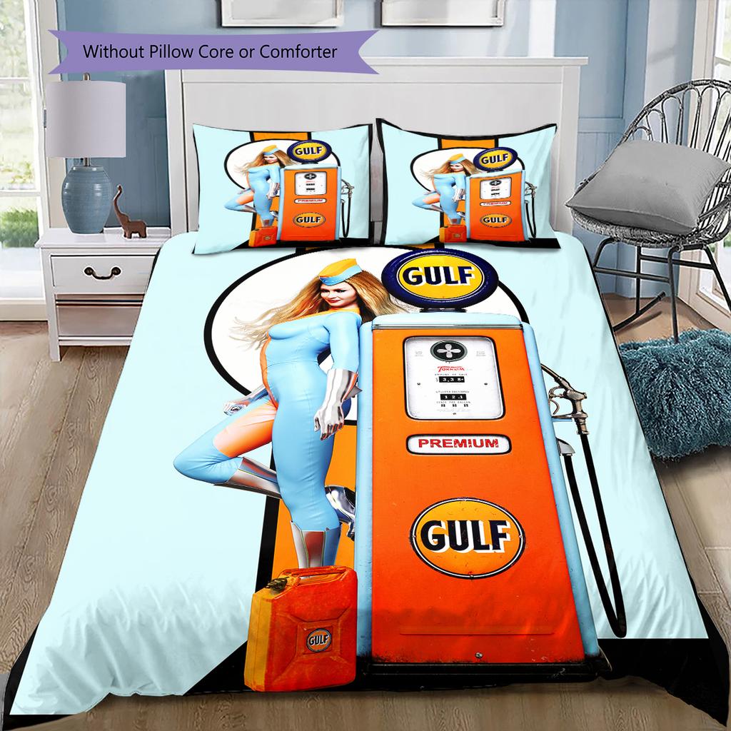 Cartoon Pattern Bedding Quilt Set Quilt Cover Pillowcase Home Decoration Birthday Gift (1 * duvet cover + 2 * pillowcase, without core)