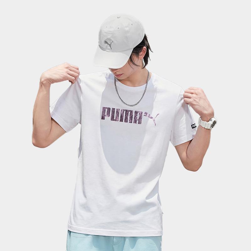 Puma Ess Round Neck Pullover Simple Short Sleeve Casual Versatile Sports T-Shirt Unisex Tops 697103-02