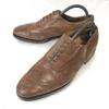Vintage/Heritage/Leather Full Brogue Wingtip Shoes/26.0/Brown/BROWN/Closed Lacing Business Dress Shoes