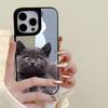 Mirror Phone Case for iPhone 15 11 13 14 for 15 16 Pro Max 12 13 16 Pro Cloud Flower and Animal Cute Style Phone Case