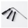 2In1 8-12Mm Long Impact Hex Socket Set Wrench Hex Socket With Variation 1/2"Drive Carbon Black Steel