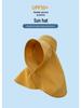 Women's Wide Brim Sun Hat with Integrated Neck and Face UV Protection, Ponytail Slot, and Shawl.