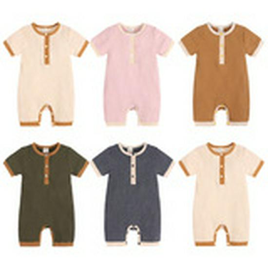 2026 Cotton Summer Bodysuit: Short Sleeve Romper for Newborns & Toddlers