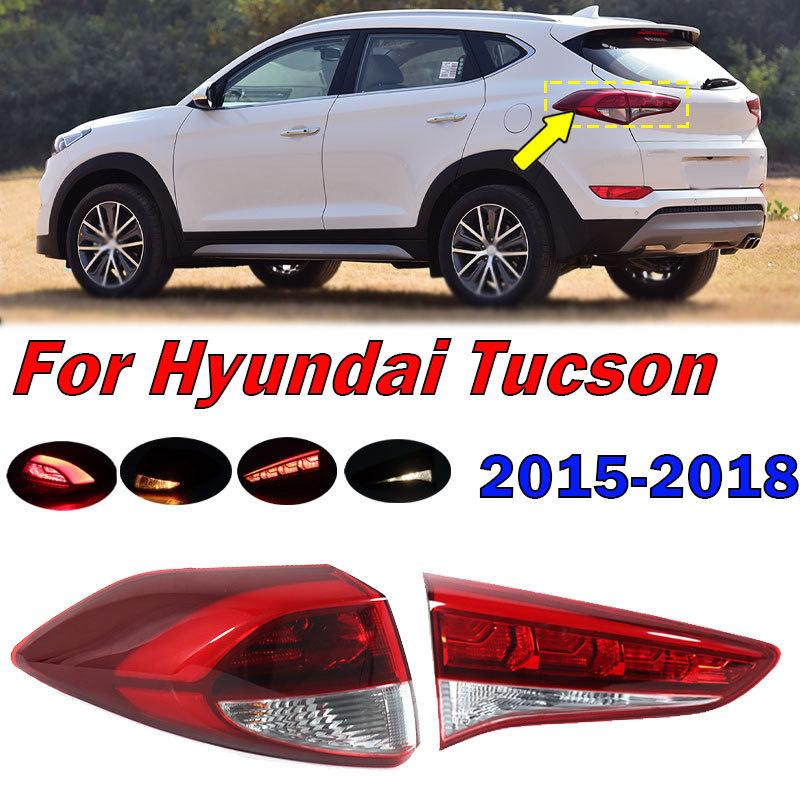 For Hyundai Tucson 2015 2016 2017 2018 Car Accessories Rear Inner Outer Tail Light LED Rear Fog Lamp Auto Turn Signal Brake Lamp