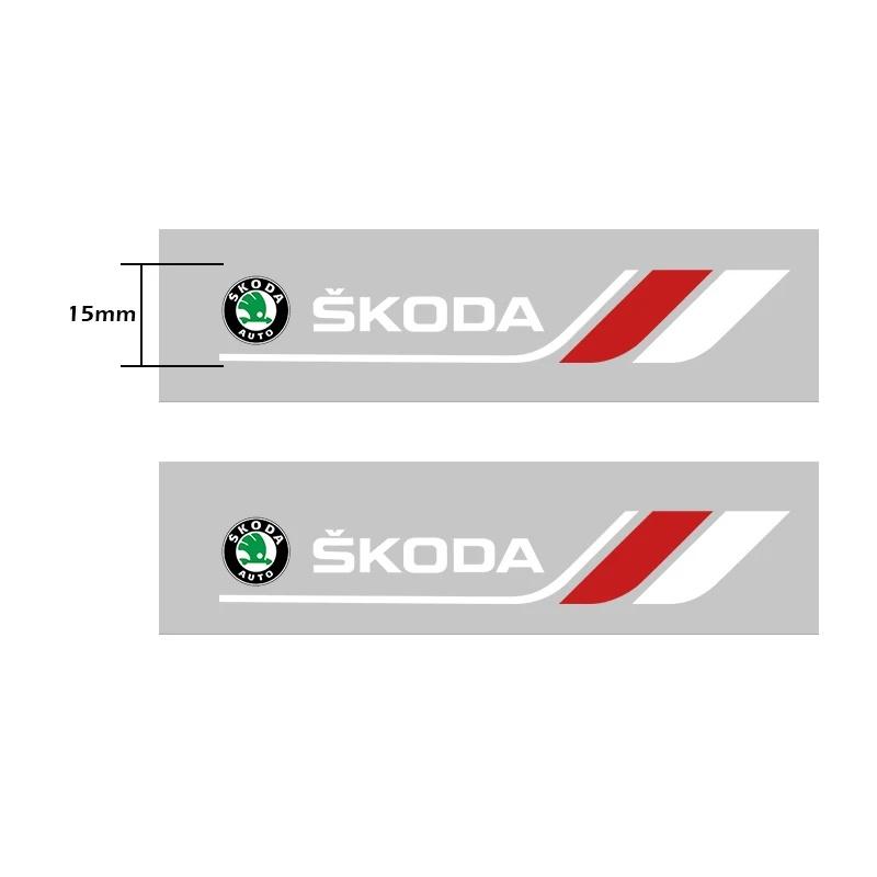 AAAAL1 Creative Sticker Logo Car Decor Decal Car Window Wiper Sticker For Skoda Octavia Kodiaq Kamiq Fabia Rapid Car Accessories Tools