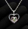 Ethiopian Opal and Garnet Sterling Silver Pendant - Gemstone Jewelry