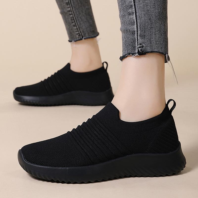 Fashion Women's Casual Shoes Lightweight Platform Sneaker Soft Sole Mesh Breathable Walking Comfortable Casual Single Shoe Large Size