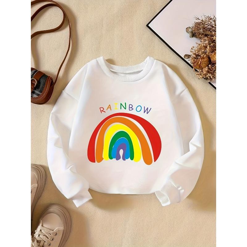 Kids Sweatshirt Creative Letter Pattern Stylish Casual Round Neck Sweatshirt Suitable for Everyday Parties, Vacations, And Gifts