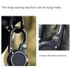 Anti-Theft Metal Easy-To-Pull Buckle Rope Elastic Keychain Retractable Key Ring Anti Lost Ski Pass Id Card With Compass