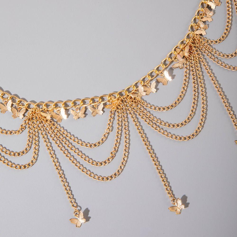 Belt Tassel Waistchain Gold Body Jewelry Tassels Metal Body Chain Women