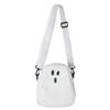 Black White Funny Cute Ghost Kawaii Women Canvas Bag Cartoon Harajuku Chic Ins Shopper Bag Women Shoulder Bags Large Capacity
