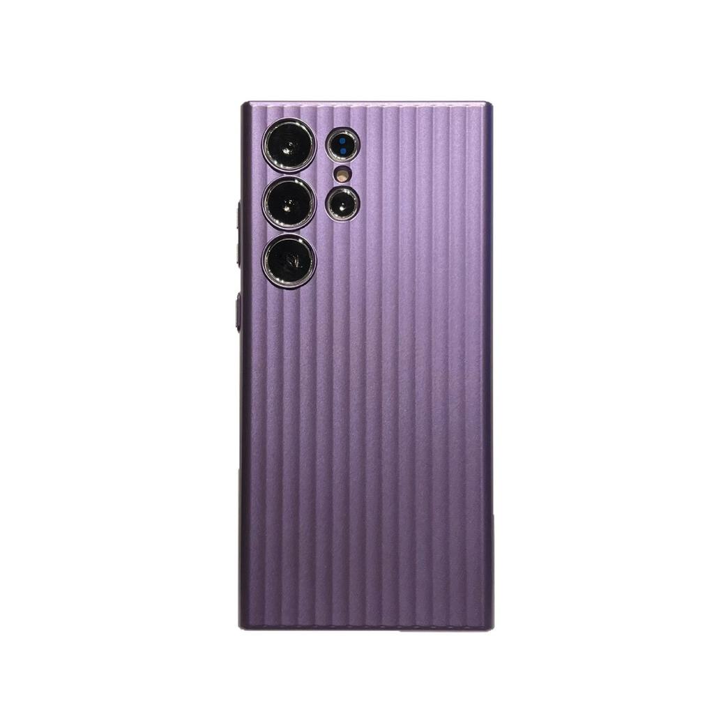 Corrugated grating pattern is suitable for Samsung S26ultra skin-sensitive mobile phone case S24plus anti-drop PC hard protective case S23.