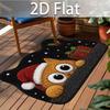 Anti-fouling Cat Area Rug Non-Slip Floor Mat Unique Cartoon Carpet  Merry Christmas