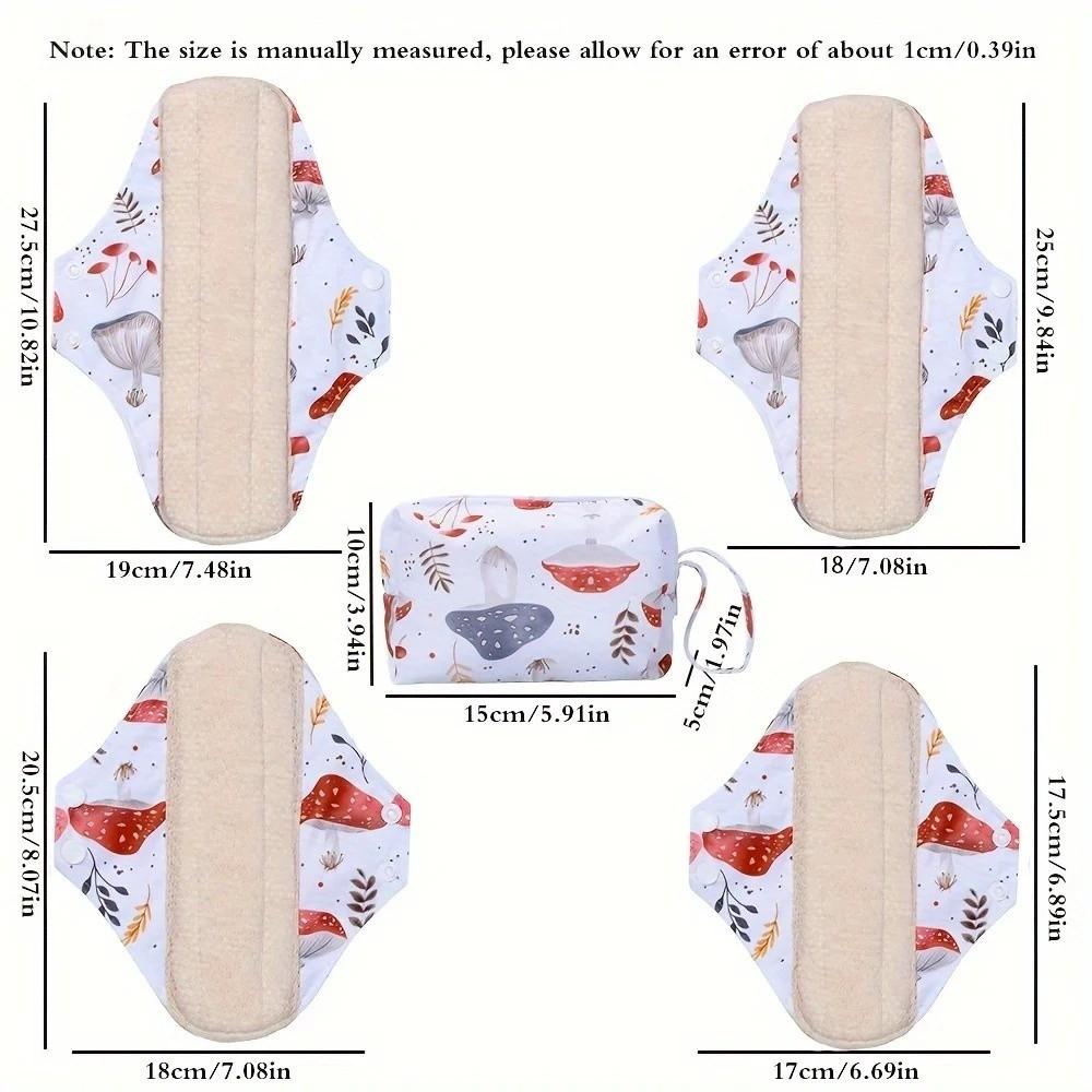 5Pcs/Set Cotton Sanitary Napkins Reusable Menstrual Pads High Quality Panty Liners