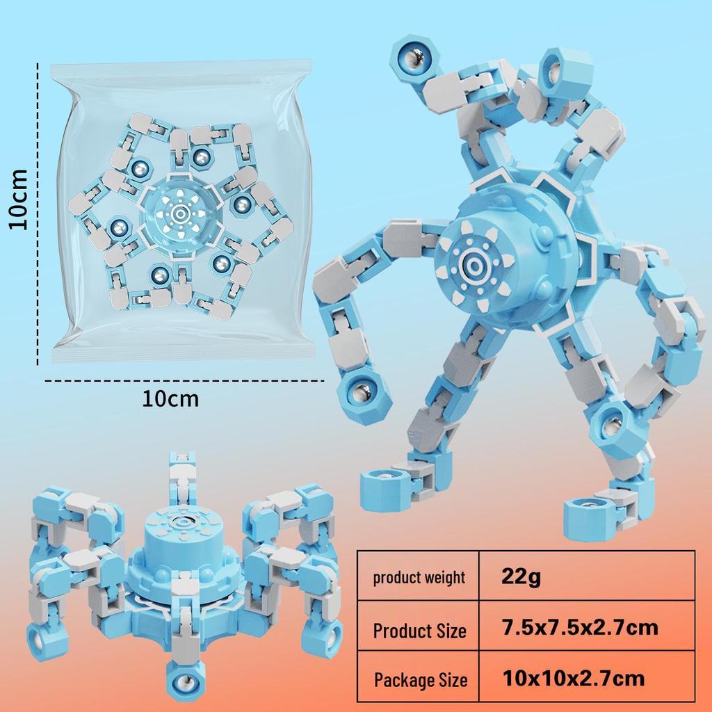 Deformable Luminous Gyro Toy: Educational Mechanical Fidget for Kids