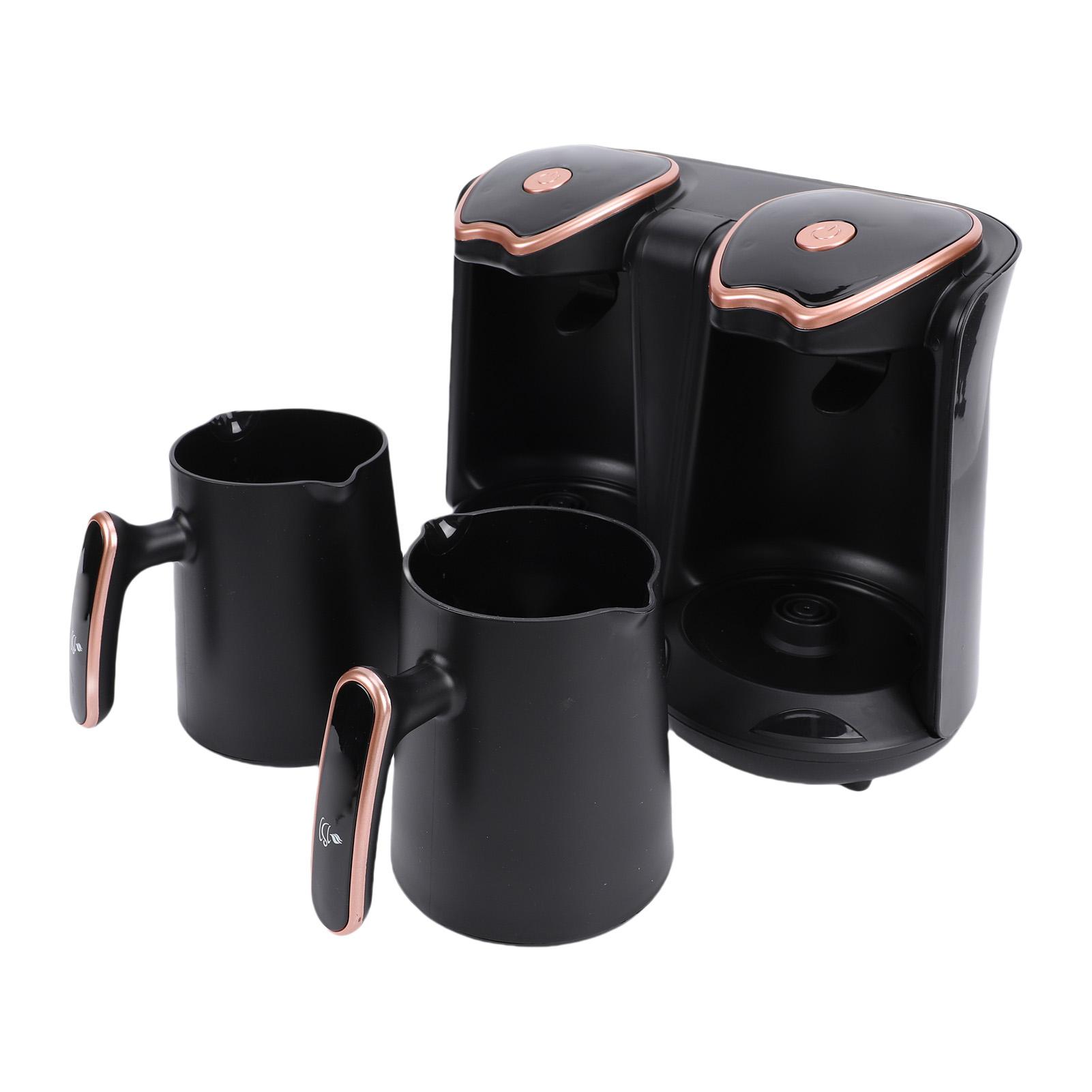 

Turkish Coffee Maker Machine Adjustable Temperature Electric Turkish Coffee Pot with Dual Pots for Brewing 800W L
