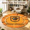 Round Rug Custom NameHull FC Pattern Non Slip Carpet Home Floor Decor