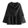 Long Sleeve Elegant Coat Women Irregular Scarf Knit Coat Top Fashion Scarf Demi-season Cape  Gifts